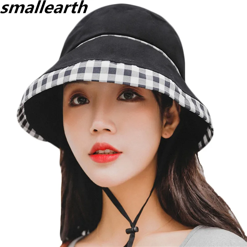 Cotton Feamle Summer Fisherman Hat Women Fashion Plaid Beach Sun Hat Anti-UV Sun Protection Bucket Hat Holiday Sun Cap for Girl
Cotton Feamle Summer Fisherman Hat Women Fashion Plaid Beach Sun Hat Anti-UV Sun Protection Bucket Hat Holiday Sun Cap for Girl
