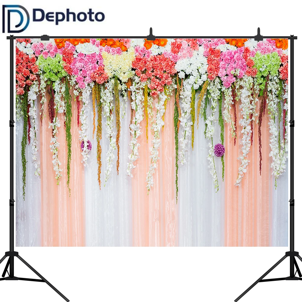 Фото Dephoto Свадебный Цветочный фон Роза кисточка для сцены Свадебная - купить