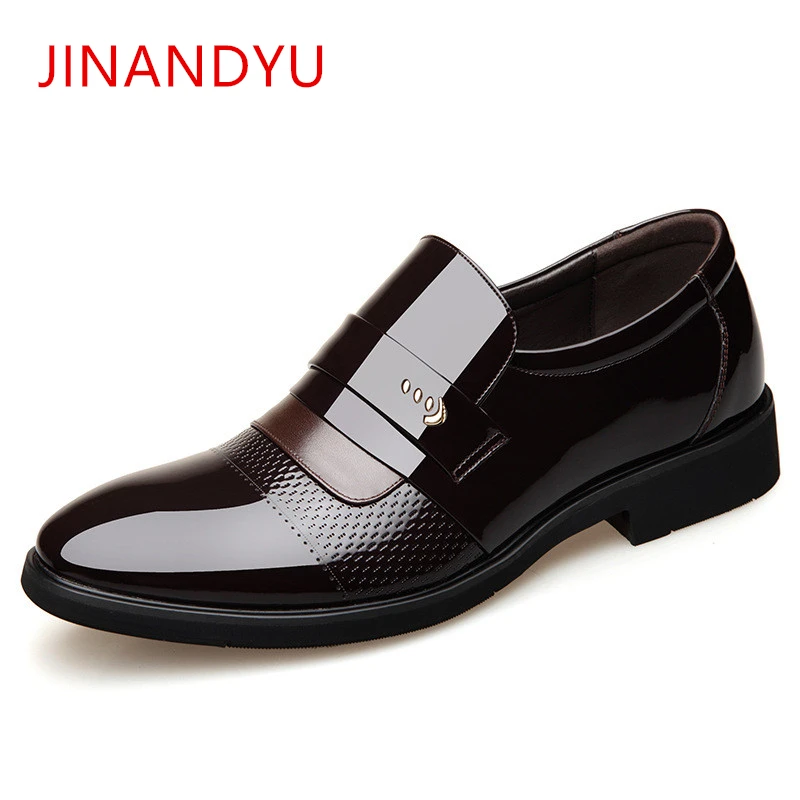 Quality Pointed Toe Formal Men Dress Shoes New Patent Leather Wedding Elevator Shoes for Men Slip on Elegant Black Leather Shoe
Quality Pointed Toe Formal Men Dress Shoes New Patent Leather Wedding Elevator Shoes for Men Slip on Elegant Black Leather Shoe