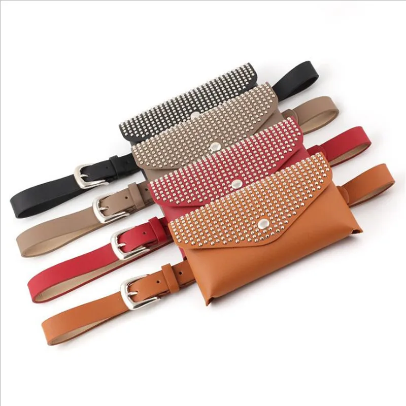 2018 New Designer Women's Punk Rock Rivet Waist Belt Bag Ladies Pin Buckle Waistbands with bags for Women Cinturon Black Girdle
2018 New Designer Women's Punk Rock Rivet Waist Belt Bag Ladies Pin Buckle Waistbands with bags for Women Cinturon Black Girdle