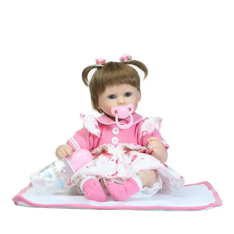 40cm Soft Silicone Newborn Baby Dolls Real Lifelike Bebe Toys Reborn Baby Dolls Gifts For Girls Blue Eyes
40cm Soft Silicone Newborn Baby Dolls Real Lifelike Bebe Toys Reborn Baby Dolls Gifts For Girls Blue Eyes