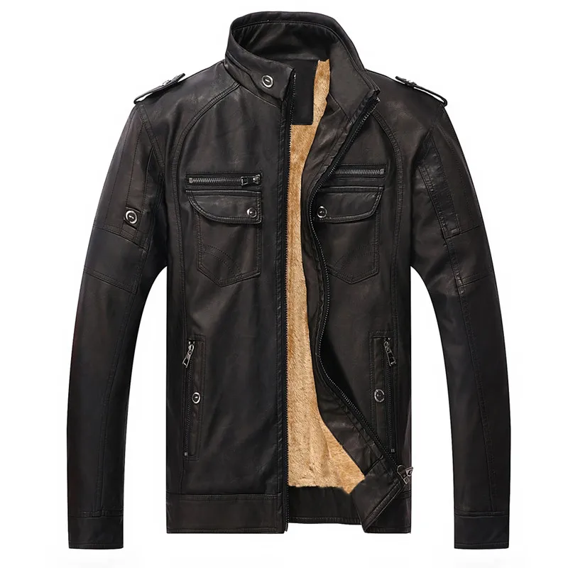 Men Winter Leather Jacket Fashion Motorcycle Style Thicken Men's Jackets Windproof Artificial Leather Jackets Male
Men Winter Leather Jacket Fashion Motorcycle Style Thicken Men's Jackets Windproof Artificial Leather Jackets Male