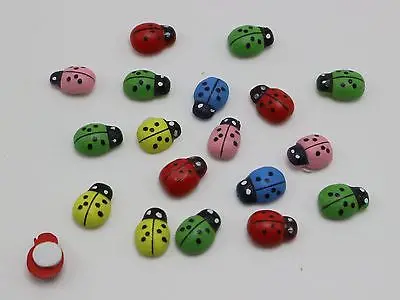 100 Mixed Color Wooden Red Ladybird Ladybug Beetle Fairy Garden Self-Adhesive
100 Mixed Color Wooden Red Ladybird Ladybug Beetle Fairy Garden Self-Adhesive