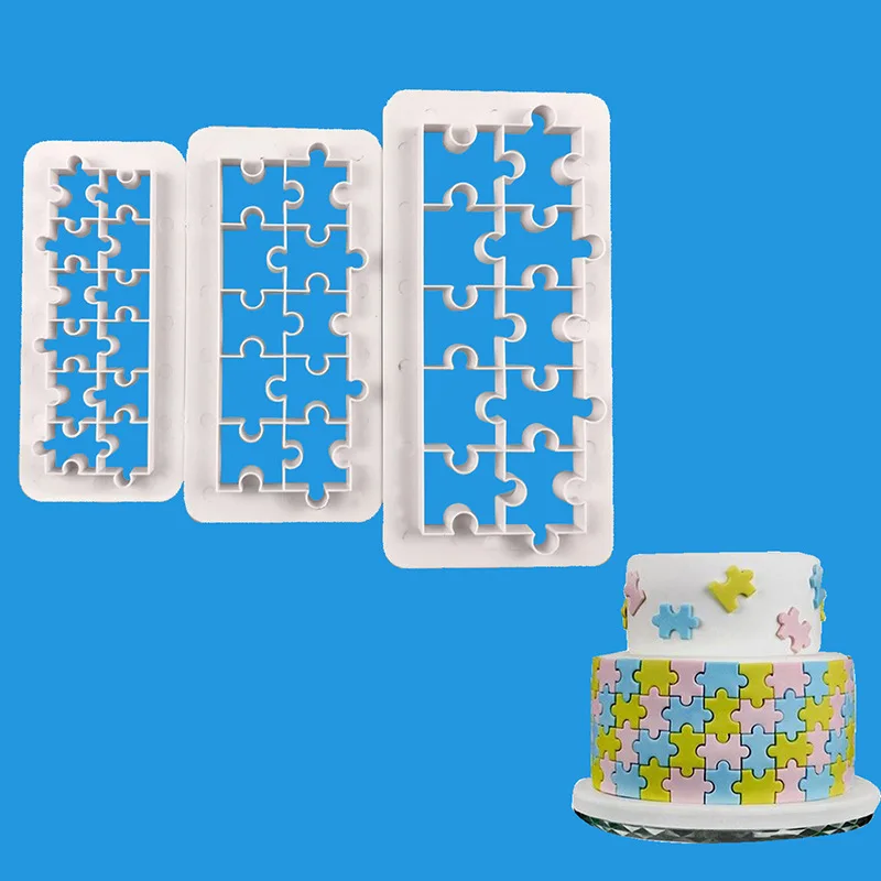 3Pcs Puzzle Shape DIY Cookie Cutter Cake Mold Fondant Biscuit Chocolate Decor HOT Cookie Cutter
3Pcs Puzzle Shape DIY Cookie Cutter Cake Mold Fondant Biscuit Chocolate Decor HOT Cookie Cutter