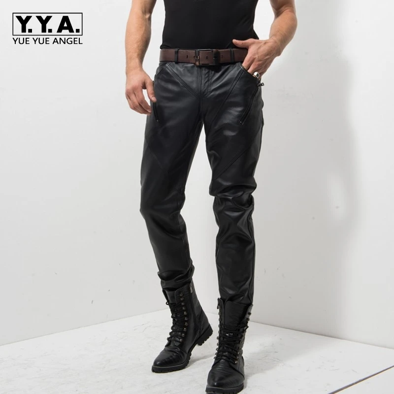New Zipper Mens Slim Gentleman Windproof Middle Aged Pants Genuine Leather Pig Slim Motorcycle Biker Pants Male Fashion Trousers
New Zipper Mens Slim Gentleman Windproof Middle Aged Pants Genuine Leather Pig Slim Motorcycle Biker Pants Male Fashion Trousers