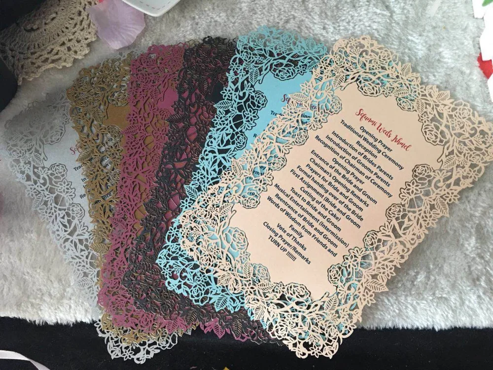 2017 new arrival hot rose wedding invitation cards handmade vintage laser cut lace greeting cards with envelops
2017 new arrival hot rose wedding invitation cards handmade vintage laser cut lace greeting cards with envelops