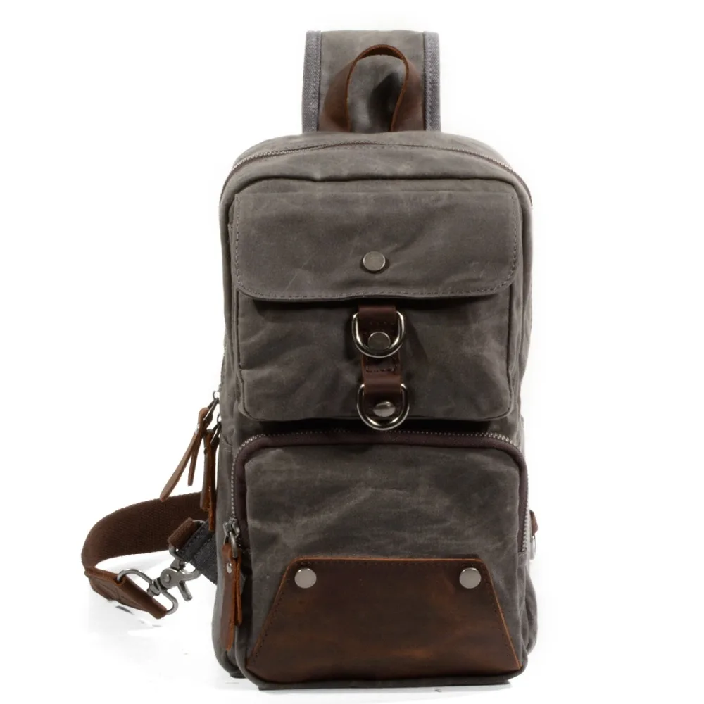 Muchuan 6030# Men's outdoor sports chest bag shoulder bag waterproof oil wax canvas bag for life Accessories and 8 inch laptop
Muchuan 6030# Men's outdoor sports chest bag shoulder bag waterproof oil wax canvas bag for life Accessories and 8 inch laptop