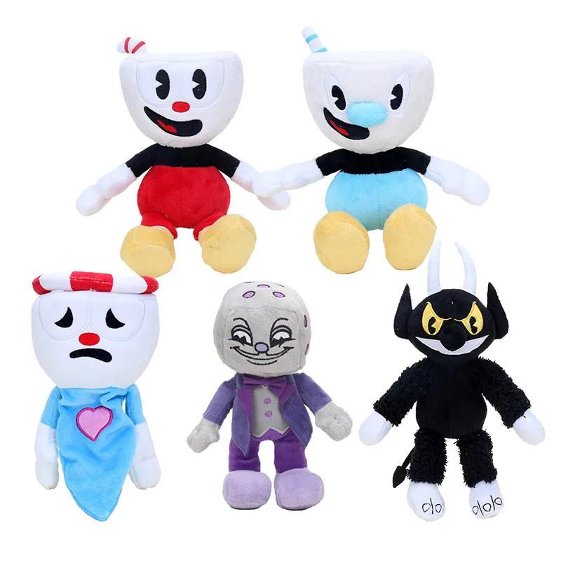 Мягкая Плюшевая Кукла Cuphead игрушки босс мугман король игральные кости милые