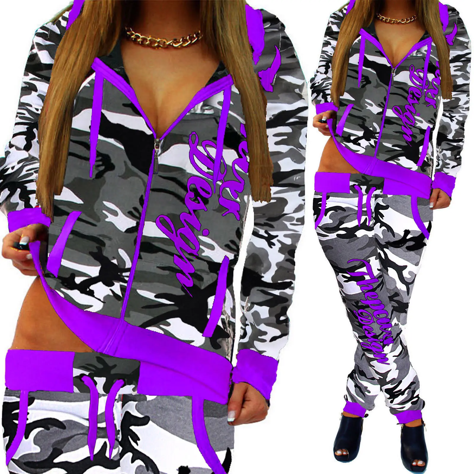 ZOGAA spring new 2 piece set women fashion clothing women 2019 Casual camouflage street style sweatsuits for women Plus S-3XL
ZOGAA spring new 2 piece set women fashion clothing women 2019 Casual camouflage street style sweatsuits for women Plus S-3XL