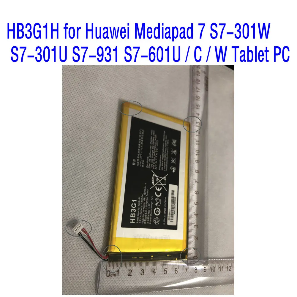Сменный аккумулятор HB3G1 HB3G1H, для планшетных ПК Huawei Mediapad 7 S7-301W S7-301U S7-931 S7-601U / C / W
Сменный аккумулятор HB3G1 HB3G1H, для планшетных ПК Huawei Mediapad 7 S7-301W S7-301U S7-931 S7-601U / C / W