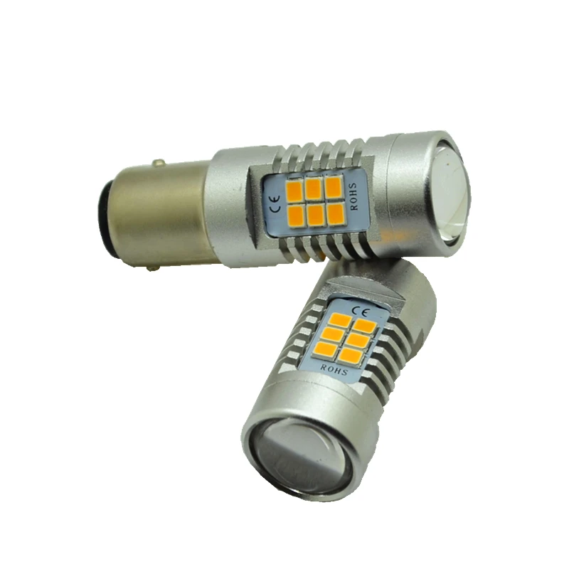 2x супер яркие S25 1156 21 SMD LED BA15S P21W автомобильные сигнальные светодиодные фонари