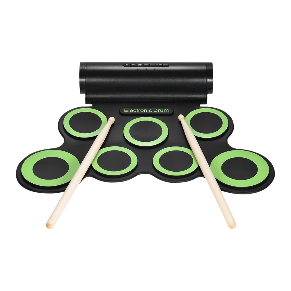 Portable Digital Stereo Electronic Drum Set 7 Silicon Pads USB Powered Built-in Speaker with Drumsticks for Beginners
Portable Digital Stereo Electronic Drum Set 7 Silicon Pads USB Powered Built-in Speaker with Drumsticks for Beginners