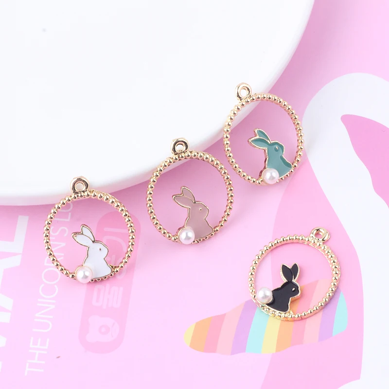10pcs Cute Pearl Rabbit Enamel Charms Pendants Round Rabbit Alloy Charm DIY Decoration Earring Jewelry Accessory 22*27mm FX025
10pcs Cute Pearl Rabbit Enamel Charms Pendants Round Rabbit Alloy Charm DIY Decoration Earring Jewelry Accessory 22*27mm FX025