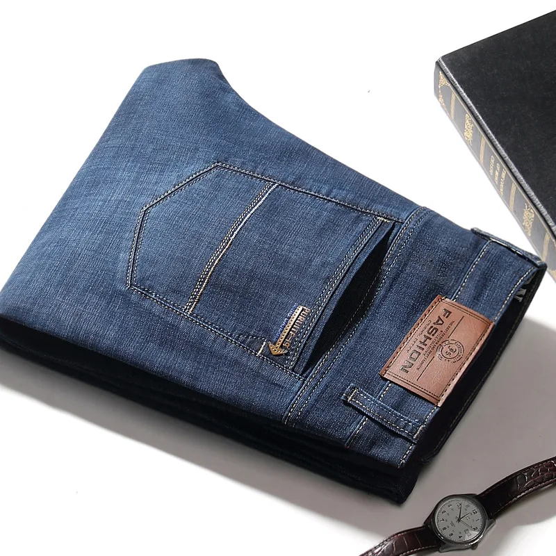 100% Cotton Spring Summer Men Jeans Slight Classic Denim Pants Male Washed Baggy Blue Designer Causal Jeans Man
100% Cotton Spring Summer Men Jeans Slight Classic Denim Pants Male Washed Baggy Blue Designer Causal Jeans Man