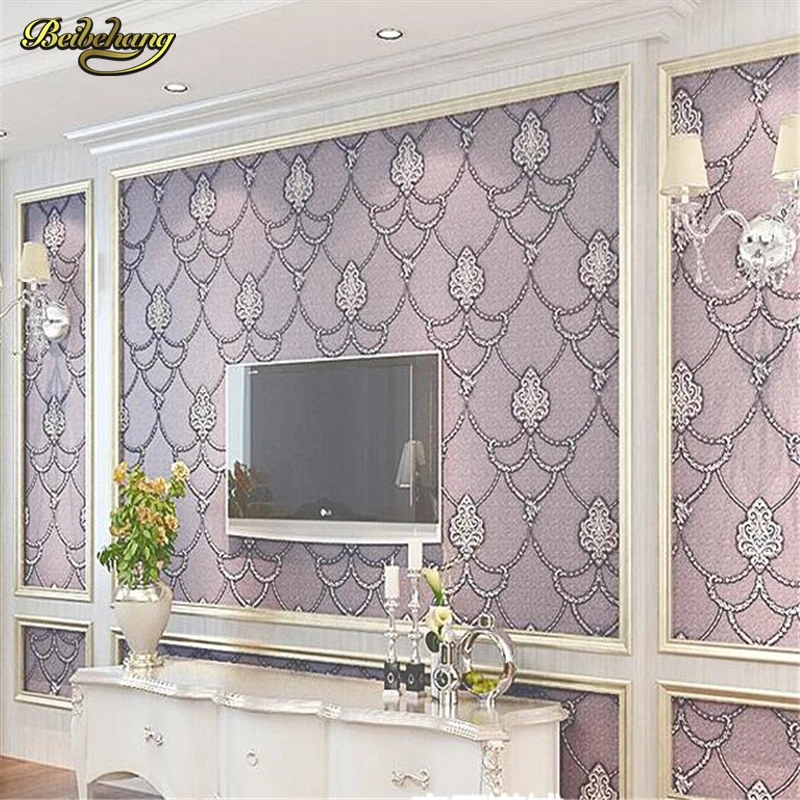 beibehang papel de parede Purple living room TV background wallpaper 3D bedroom warm European film wall wallpaper non-woven
beibehang papel de parede Purple living room TV background wallpaper 3D bedroom warm European film wall wallpaper non-woven