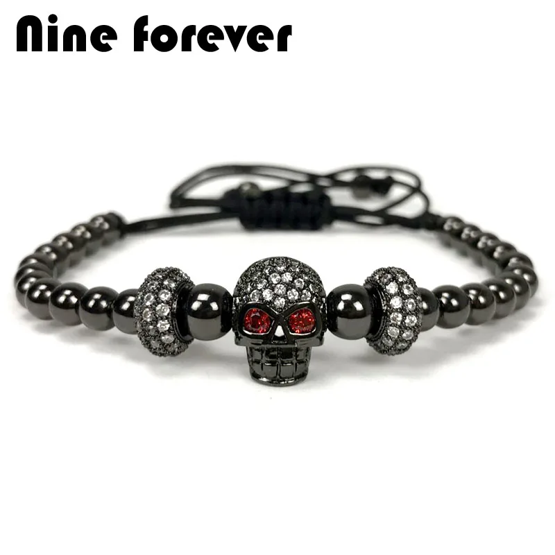 Женский браслет с подвеской в виде черепа Nine forever, бусины макраме для мужчин и женщин, pulseira masculina feminina bileklik
Женский браслет с подвеской в виде черепа Nine forever, бусины макраме для мужчин и женщин, pulseira masculina feminina bileklik