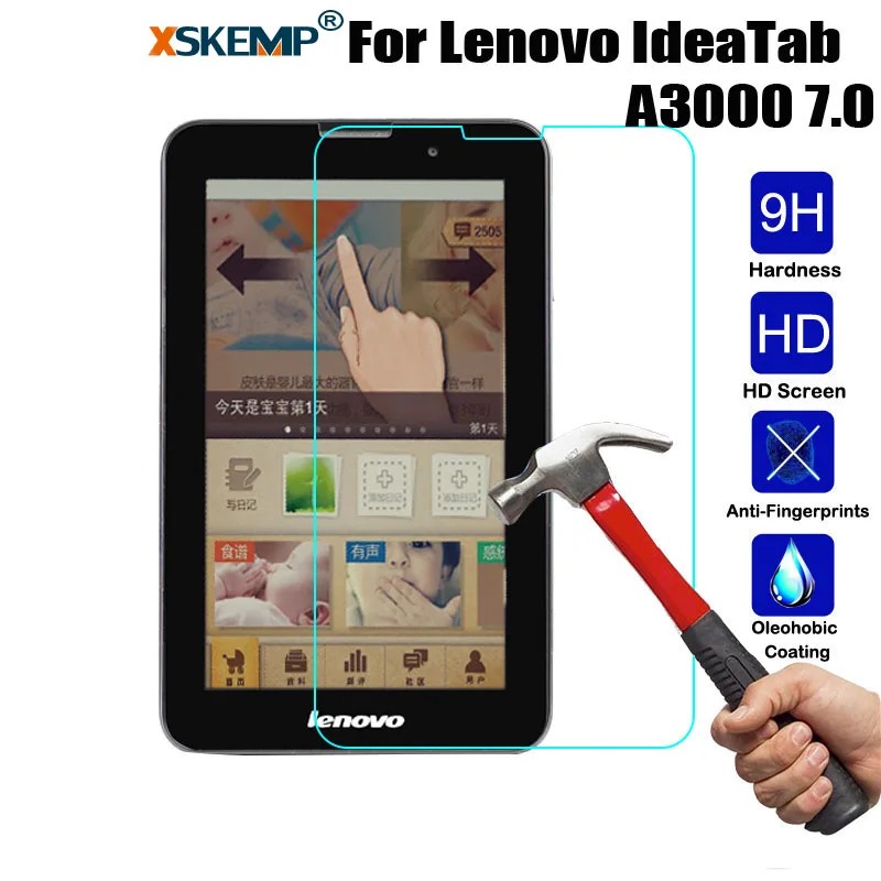 Закаленное стекло XSKEMP 9H для Lenovo IdeaTab A3000 7 0 Противоударная Защитная пленка экрана