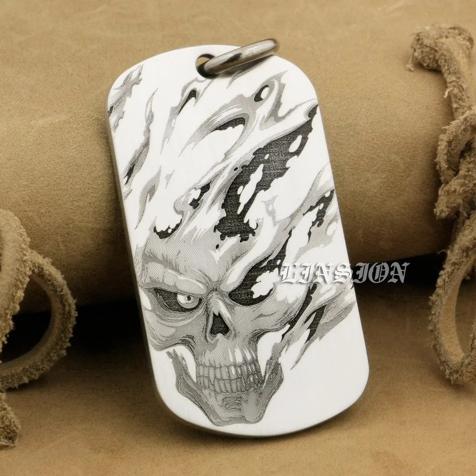 High Detail Laser Deep Engraved 316L Stainless Steel Fire Skull Mens BoysEngraving Steel Gift Punk Pendant Dogtag DIY 9X113 JP
High Detail Laser Deep Engraved 316L Stainless Steel Fire Skull Mens BoysEngraving Steel Gift Punk Pendant Dogtag DIY 9X113 JP