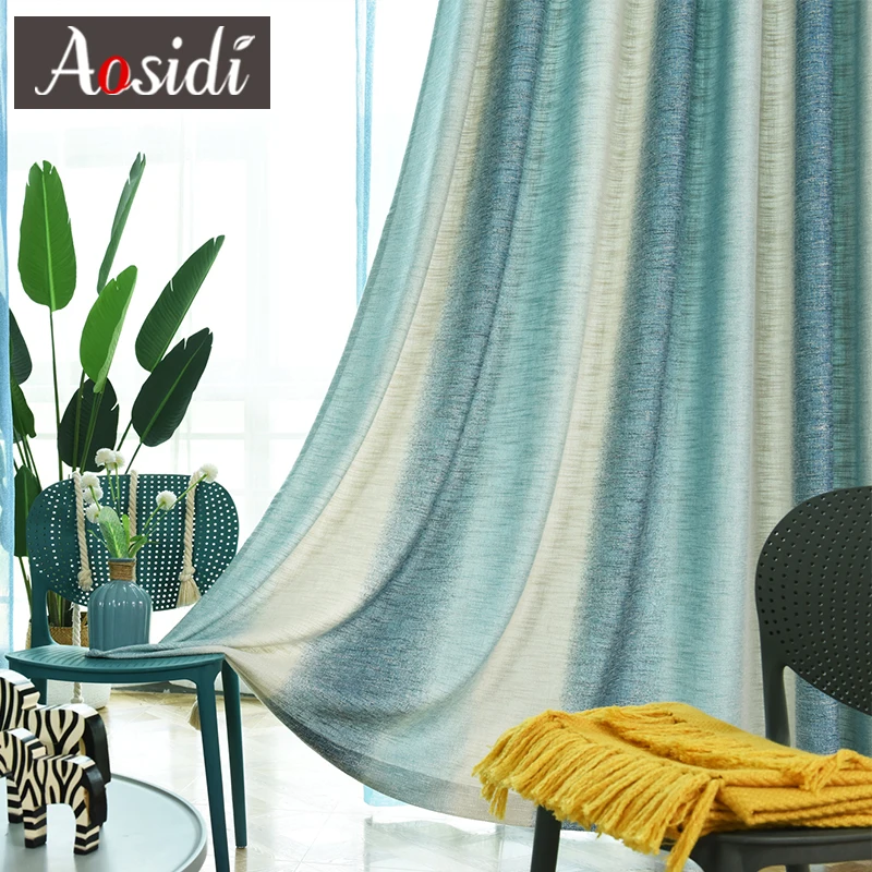 Gradient Linen Curtains For Living Room Window Rainbow Stripe Curtains For Bedroom Children Curtains 80% Shading Blind Fabric
Gradient Linen Curtains For Living Room Window Rainbow Stripe Curtains For Bedroom Children Curtains 80% Shading Blind Fabric
