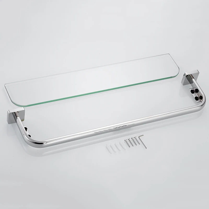 Wall Mounted 30CM Glass Shelf Bathroom Shelves Single Tier Bath Shelf Toilet Glass Shelf With Towel Bar Bathroom Accessories
Wall Mounted 30CM Glass Shelf Bathroom Shelves Single Tier Bath Shelf Toilet Glass Shelf With Towel Bar Bathroom Accessories