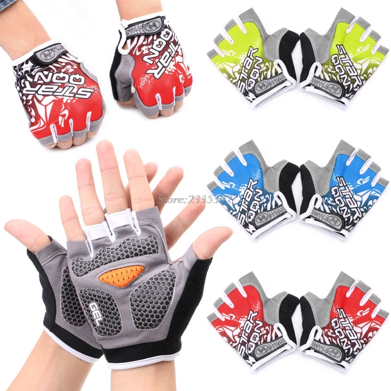 Гелевые велосипедные перчатки спортивные с открытыми пальцами противоударные|gel