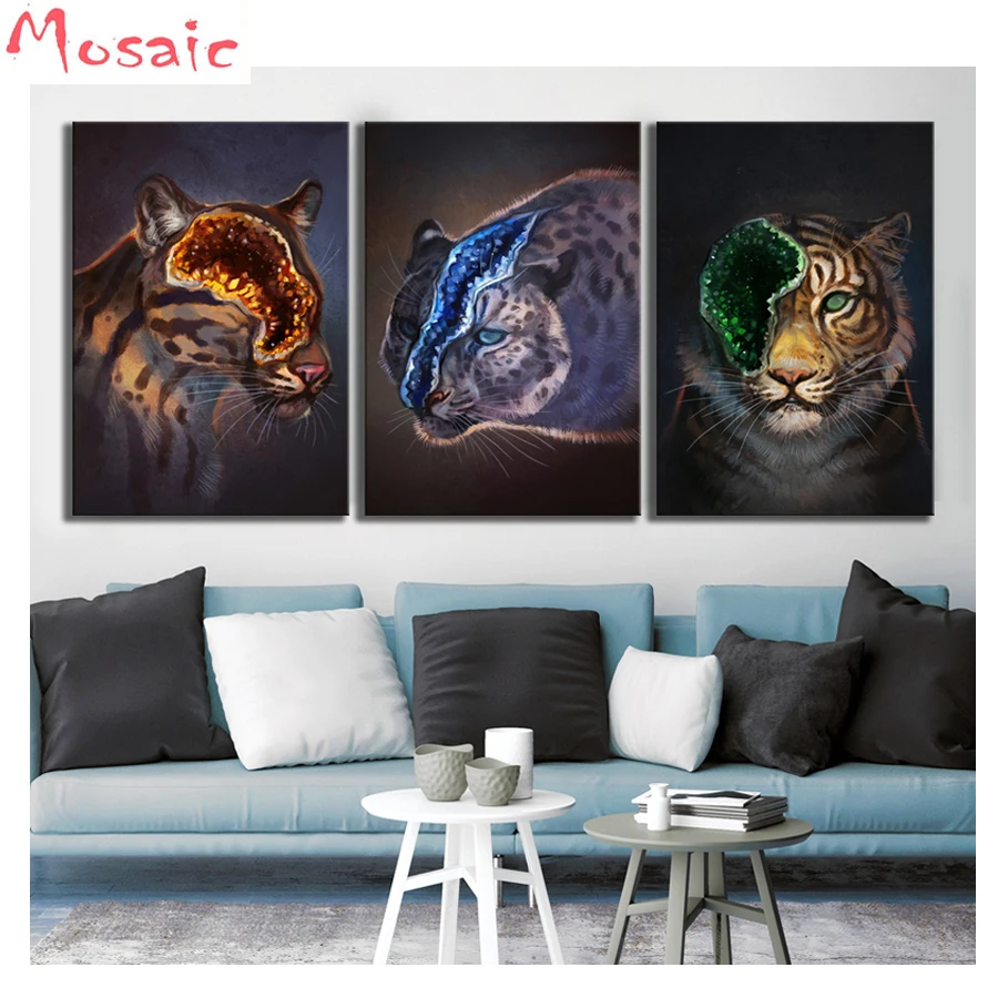 Triptych diamond embroidery animal 3 Pieces tiger leopard 5d diamond painting full mosaic 3d picture square Diamond home decor
Triptych diamond embroidery animal 3 Pieces tiger leopard 5d diamond painting full mosaic 3d picture square Diamond home decor