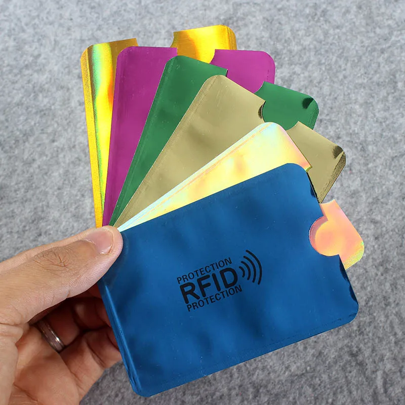 6Pcs Color/Bag Anti Rfid Wallet Blocking Reader Lock Bank Card Holder Bank Card Protection Metal Credit Card Holder Aluminium
6Pcs Color/Bag Anti Rfid Wallet Blocking Reader Lock Bank Card Holder Bank Card Protection Metal Credit Card Holder Aluminium