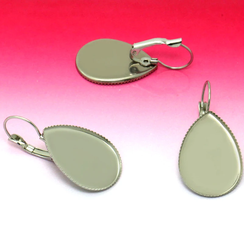10pcs Stainless Steel French Hook Earring With 13*18mm 18*25mm Water-drop Teeth Cabochon Setting Blank Base
10pcs Stainless Steel French Hook Earring With 13*18mm 18*25mm Water-drop Teeth Cabochon Setting Blank Base