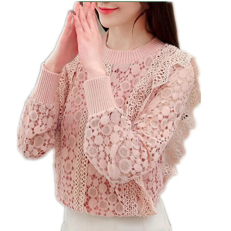 2019 New Spring Summer Women Lace Blouses Female O-Neck Short Long Sleeve Shirts Women Lace Casual Slim Blouses Hot Sale Q1175
2019 New Spring Summer Women Lace Blouses Female O-Neck Short Long Sleeve Shirts Women Lace Casual Slim Blouses Hot Sale Q1175