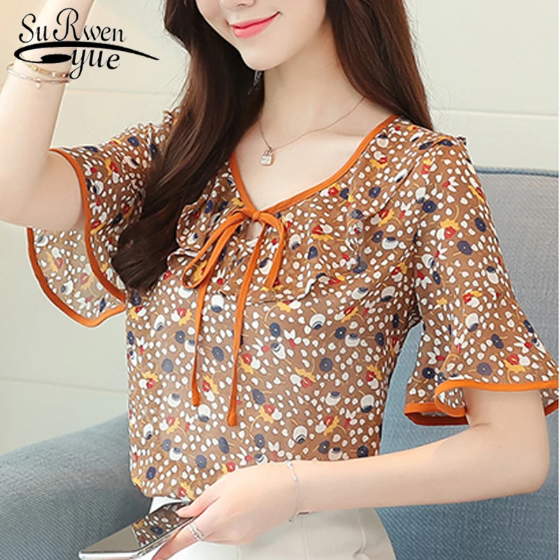 Women blouse and tops 2019 womens tops and blouses Small Floral Chiffon Shirt Top Lace Shirt Women's Round Collar Bow 3432 50
Women blouse and tops 2019 womens tops and blouses Small Floral Chiffon Shirt Top Lace Shirt Women's Round Collar Bow 3432 50
