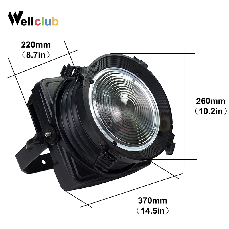 2 шт. 200 Вт водонепроницаемый COB Led Fresnel DMX сценический светильник WW/CW цветной