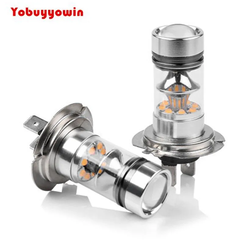 H7 High Power Foglight 100W Extremely Bright 8000K LED Lights Bulbs 1000LM DRL or Fog Lights for Car Truck Lamp Replacement
H7 High Power Foglight 100W Extremely Bright 8000K LED Lights Bulbs 1000LM DRL or Fog Lights for Car Truck Lamp Replacement