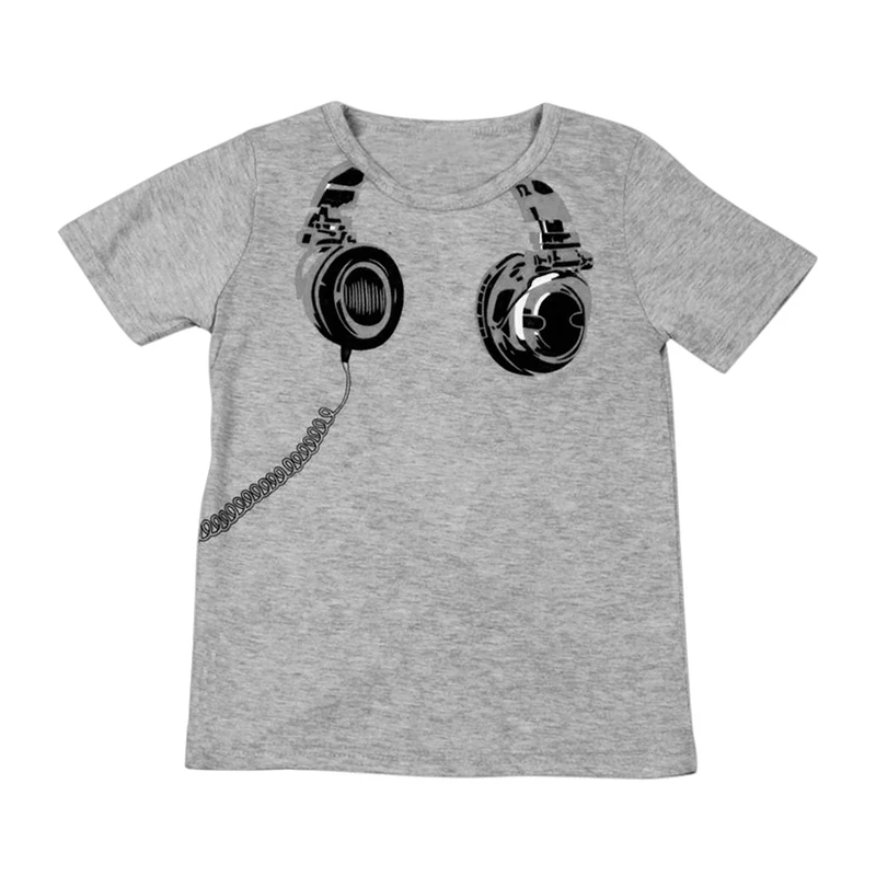 2-7Y Cotton Kids Tops Boys Girls Earphone Printed Short Sleeve Cotton T-Shirt Kids Baby Clothes
2-7Y Cotton Kids Tops Boys Girls Earphone Printed Short Sleeve Cotton T-Shirt Kids Baby Clothes