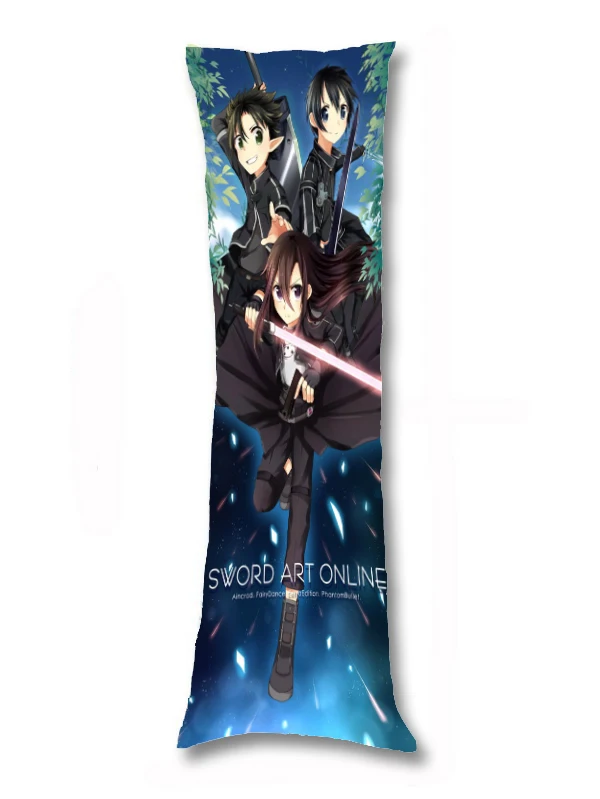 Чехол наволочка с изображением меча из аниме Kirito 80*35 см #40142|body pillow cases covers|sword art online