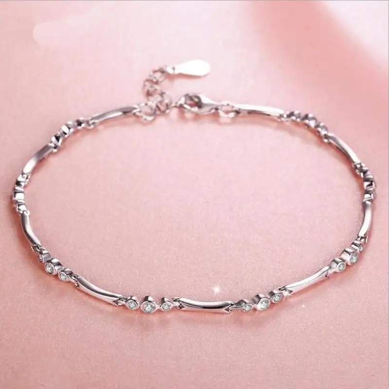 Women Bracelets Silver 925 Sterling Jewelry Trendy Zircon Round Bracelet For Lady Girls Party Accessories Shiny Stones Bangle
Women Bracelets Silver 925 Sterling Jewelry Trendy Zircon Round Bracelet For Lady Girls Party Accessories Shiny Stones Bangle