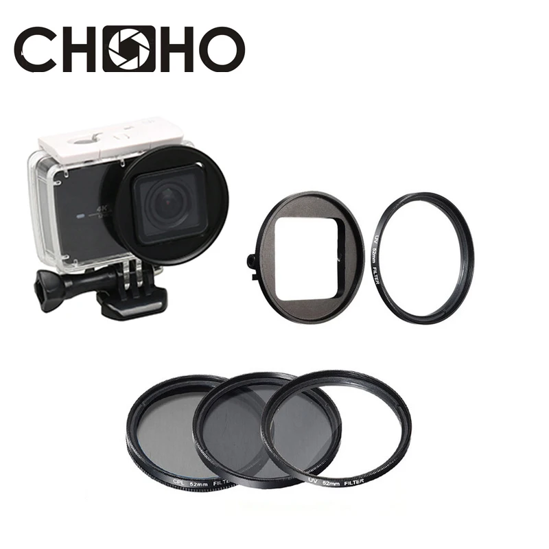 Filter protector Circular Polarizer CPL UV ND4 52mm Dive Filtors in water + Adapter Ring + Lens Cap For YI Xiaoyi 4K II Waterpro
Filter protector Circular Polarizer CPL UV ND4 52mm Dive Filtors in water + Adapter Ring + Lens Cap For YI Xiaoyi 4K II Waterpro