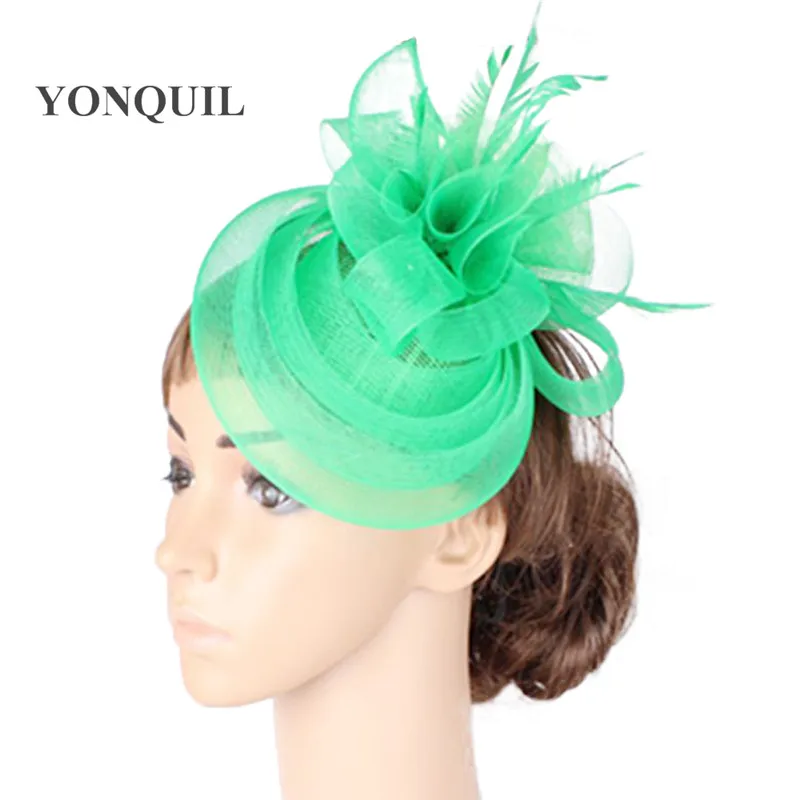 New Fashion Green Sinamay Fascinator Hat Elegant Feather And Crinoline In Top Headwear Women Occasion Female Hair Accessories
New Fashion Green Sinamay Fascinator Hat Elegant Feather And Crinoline In Top Headwear Women Occasion Female Hair Accessories