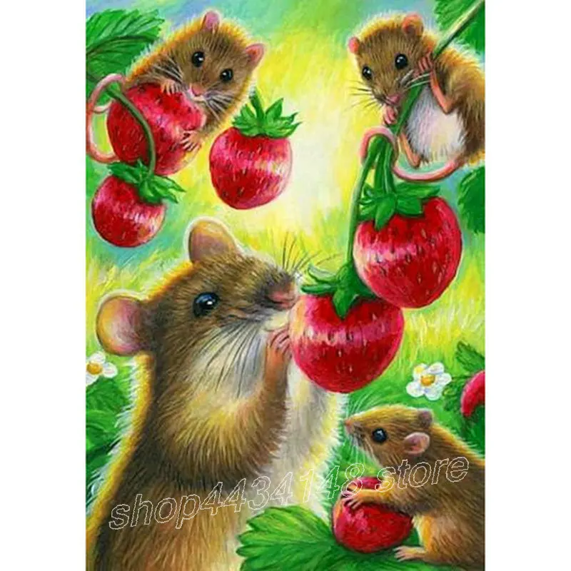 Full square 5d diy diamond painting small mouse strawberry animal diamond cross stitch rhinestone embroidery art kit home decor
Full square 5d diy diamond painting small mouse strawberry animal diamond cross stitch rhinestone embroidery art kit home decor