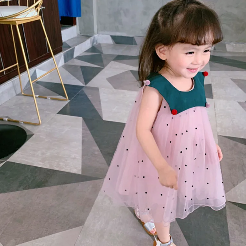 New Kids Girls Summer Dress 2019 Lovely Baby Sleeveless Dot Mesh Ball Gown Vest Princess Dress Toddler Girl Clothes For 2-7Years
New Kids Girls Summer Dress 2019 Lovely Baby Sleeveless Dot Mesh Ball Gown Vest Princess Dress Toddler Girl Clothes For 2-7Years