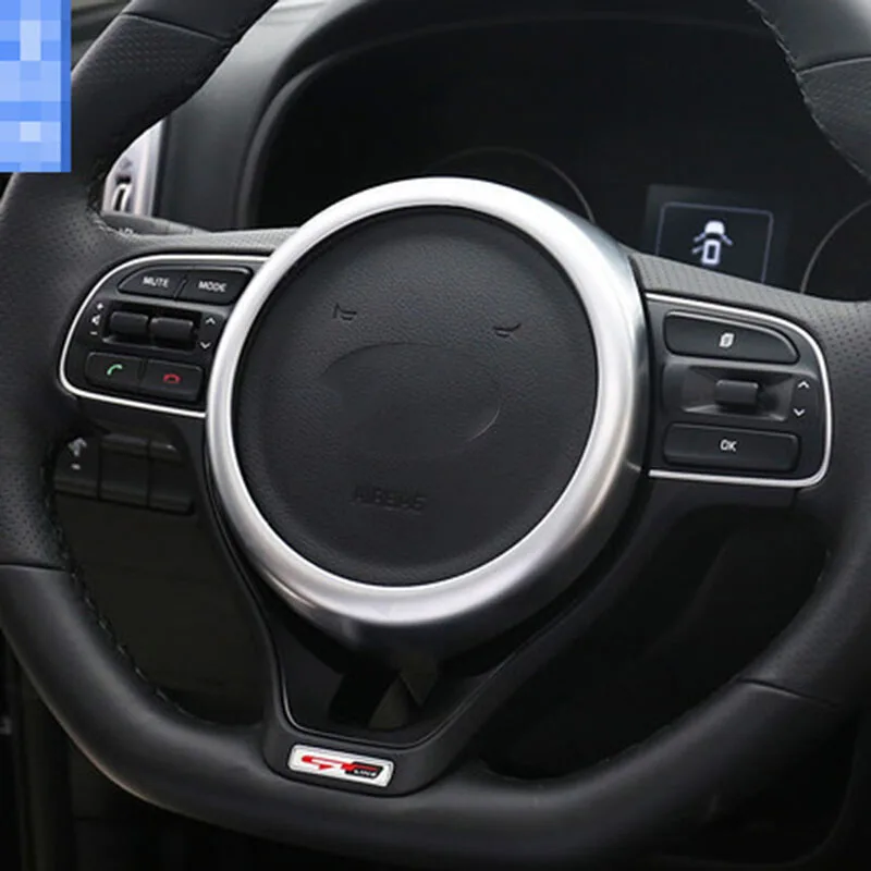 Фото Для KIA Sportage 4th QL Kx5 2016 2017 2018 ABS Матовый автомобильный чехол на рулевое колесо
