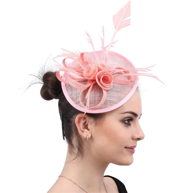 Vintage Pink Sinamay Fascinator Cocktail clip Wedding Hat Party Church Headpieces Fashion Headwear Formal Feather Hair Accessory
Vintage Pink Sinamay Fascinator Cocktail clip Wedding Hat Party Church Headpieces Fashion Headwear Formal Feather Hair Accessory