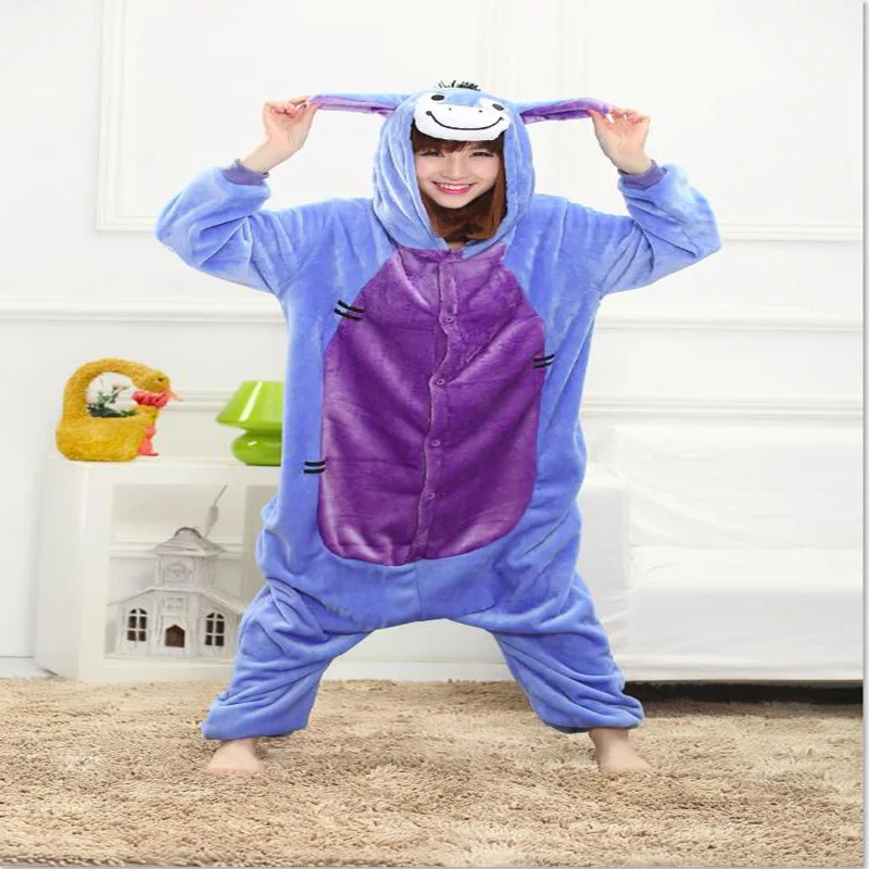 2018 осел Onesie Оптовая продажа животных Kigurumi Stitch Star Единорог onesies взрослых унисекс