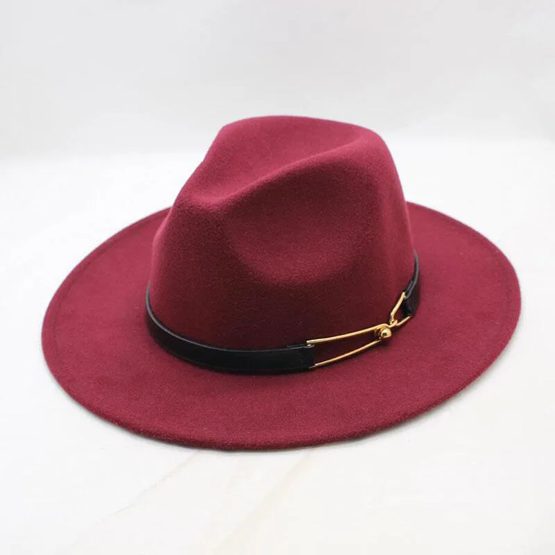 SUOGRY Wide Brim Autumn Female Fashion Top Jazz Cap Winter Fashion Wool Fedora Hat For Women Chapeau Femme Black Hats For Men
SUOGRY Wide Brim Autumn Female Fashion Top Jazz Cap Winter Fashion Wool Fedora Hat For Women Chapeau Femme Black Hats For Men