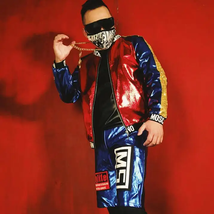 2022 Fashion male singer DJ Blue and red gold stitching PU jacket Hairdresser nightclub bar singer DJDS costume S-6XL! Big size
2022 Fashion male singer DJ Blue and red gold stitching PU jacket Hairdresser nightclub bar singer DJDS costume S-6XL! Big size