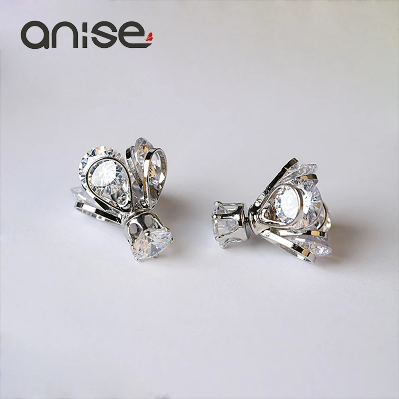 Женские Висячие серьги-гвоздики с кристаллами Anise, Двухсторонние серьги с фианитом, модные ювелирные изделия
Женские Висячие серьги-гвоздики с кристаллами Anise, Двухсторонние серьги с фианитом, модные ювелирные изделия