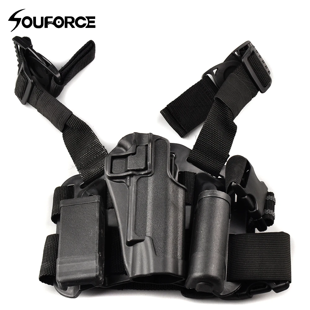 Black Tactical Holster Right Hand Airsoft Pistol Pouch Drop Leg Holster Set for Colt M1911 Series
Black Tactical Holster Right Hand Airsoft Pistol Pouch Drop Leg Holster Set for Colt M1911 Series