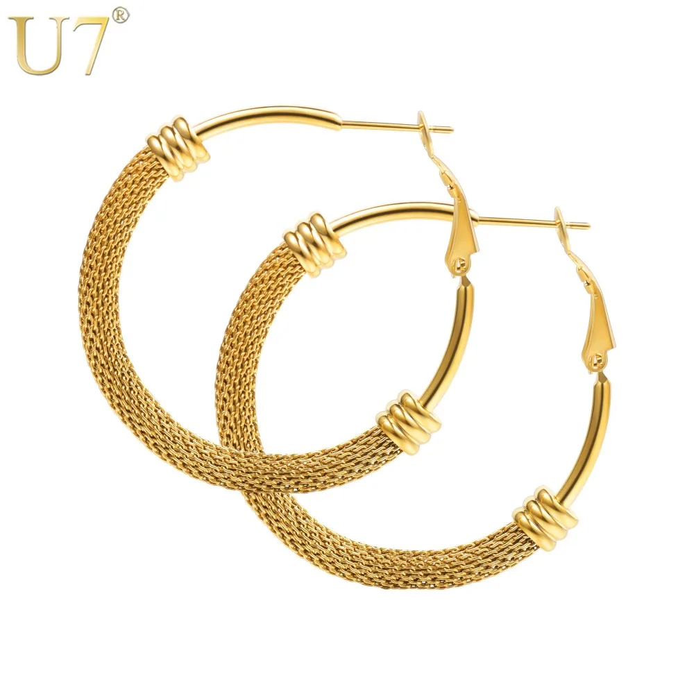 U7 Stainless Steel Hoop Earrings For Women Minimalist Chic Jewelry Round Hoops Earrings Hypoallergenic Size 40mm E1005
U7 Stainless Steel Hoop Earrings For Women Minimalist Chic Jewelry Round Hoops Earrings Hypoallergenic Size 40mm E1005