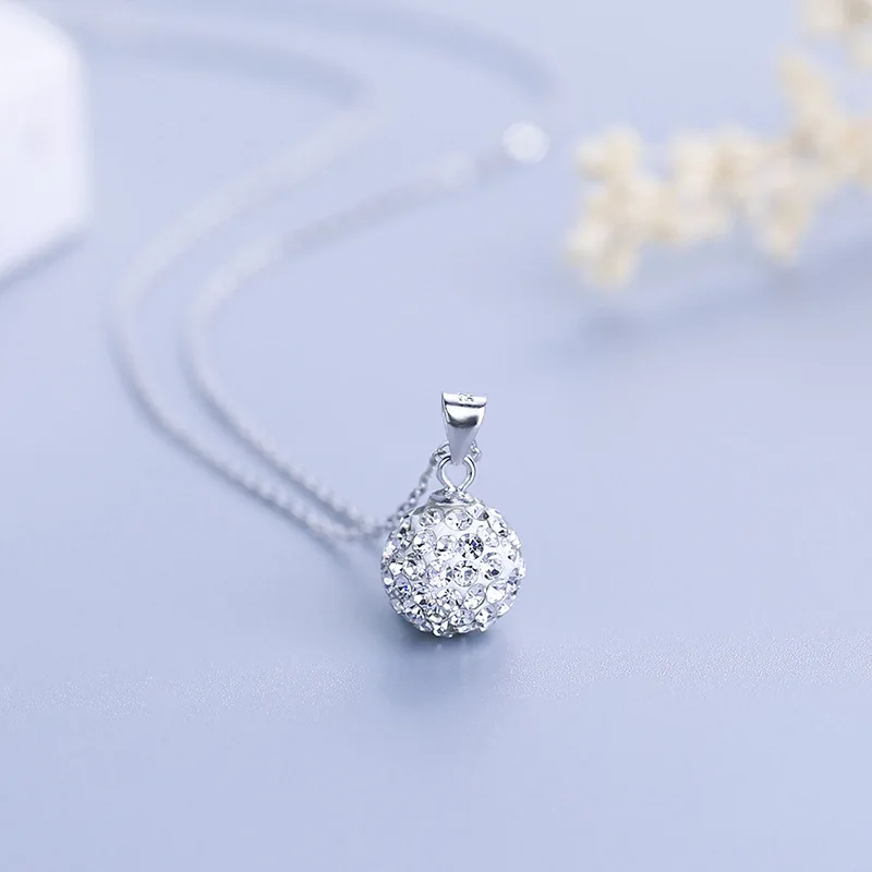 L&P Real 925 Silver Crystal Ball Necklace For Women ,High Quality Crystal Pendant Necklaces Fashion Fine Jewelry Wholesale Gift
L&P Real 925 Silver Crystal Ball Necklace For Women ,High Quality Crystal Pendant Necklaces Fashion Fine Jewelry Wholesale Gift