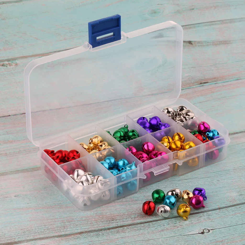 Christmas Jingle Bells in 9 Color DIY Craft for Festival Wreath Holiday Home Party Decor - 150pcs 10mm 
Christmas Jingle Bells in 9 Color DIY Craft for Festival Wreath Holiday Home Party Decor - 150pcs 10mm