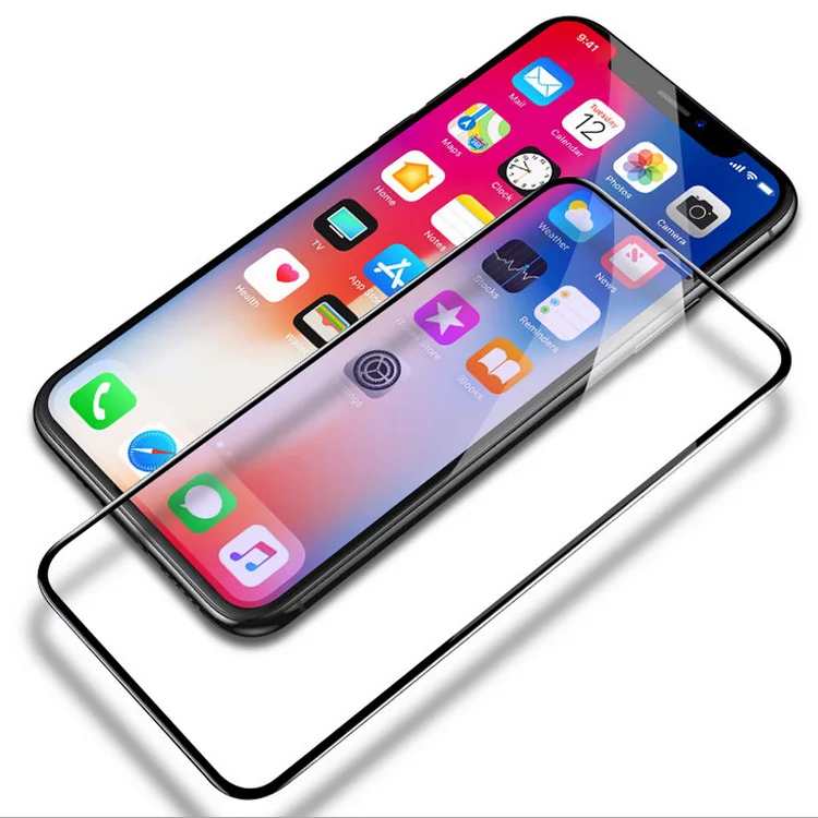 Для iPhone 7 8 6Plus X XS XR XSMAX 9D Черная защитная пленка из закаленного стекла для iPhone6S